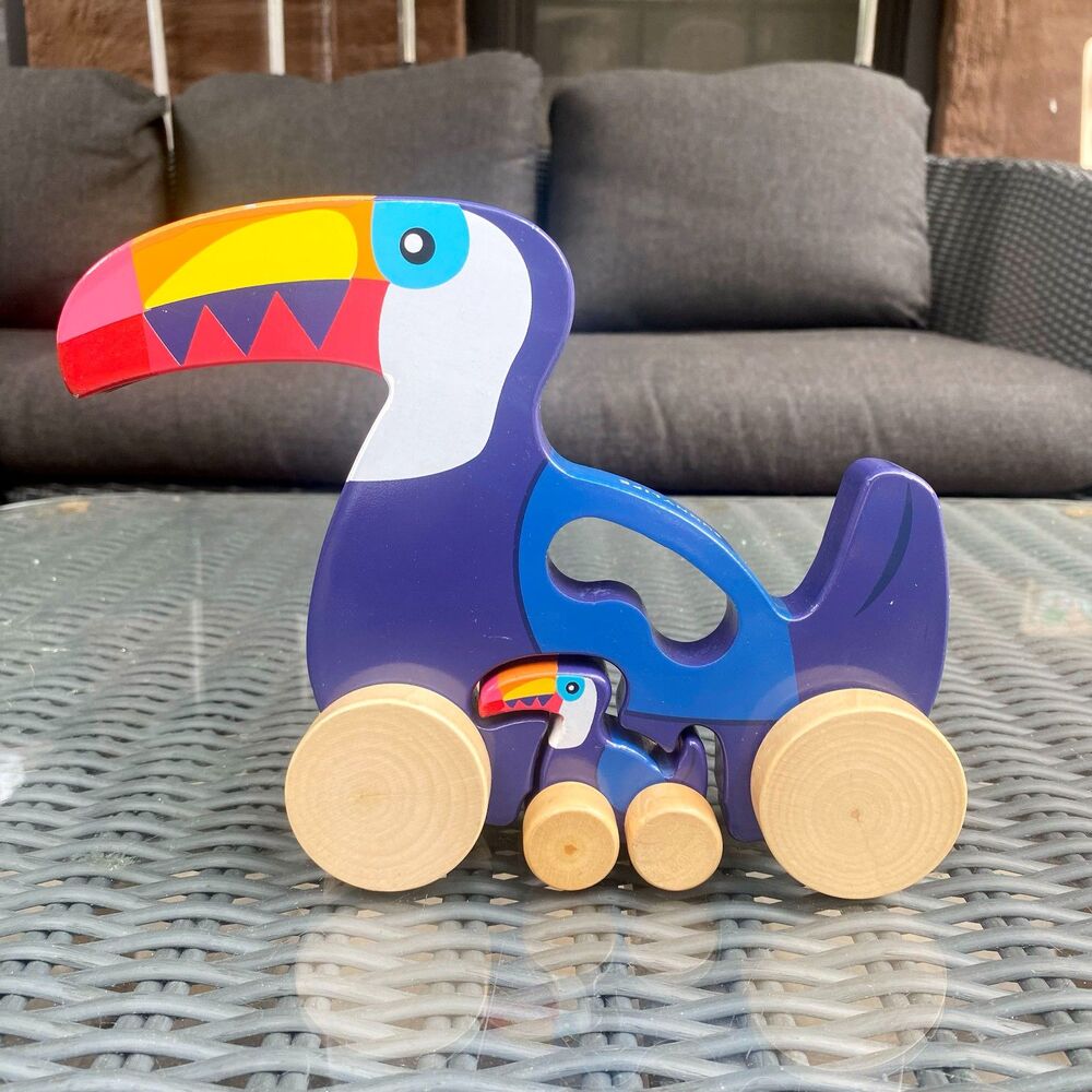 Viga Caterpillar + Sunnylife Toucan Push/Pull Toy Bundle (18m+) - Picture 4 of 5